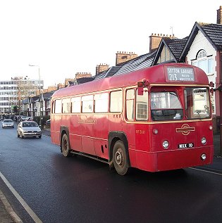 RF368 approaches the garage