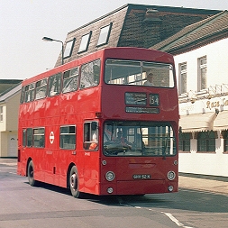 DM1052 passes Carshalton Depot.