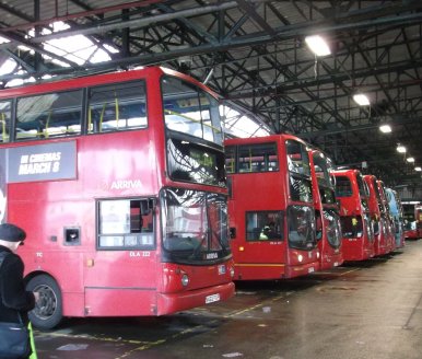 DLA222 and 217 in Croydon garage, March 2013