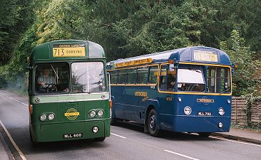 RF213 goes round RF255, Box Hill