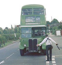Peter Larkham & RT604 at Strood Green