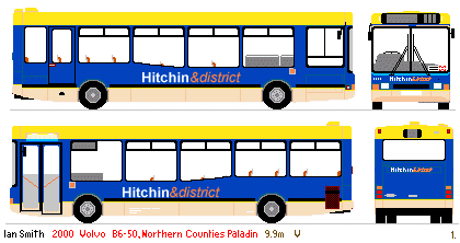drawing of Arriva The Shires Paladin VB6