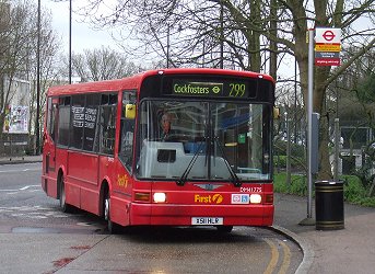 DM41775 on 299, Cockfosters Stn, Feb 2011