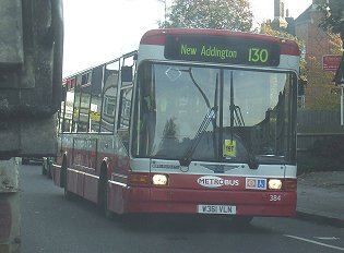 Metrobus 384 on 130, Shirley Windmill, October 2008