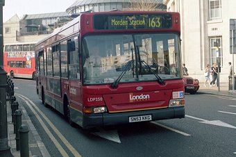 LDP250 on 163 to Morden Stn, Wimbledon Stn, April 2007.