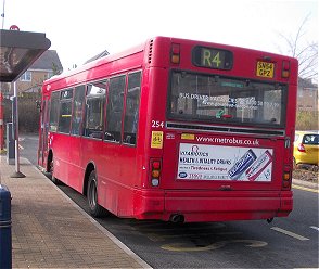 254 254 on R4 at Farnborough Hospital, March 2014.