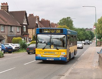 Metrobus Dart SLF 382 on 233 at Swanley Garage, June 2004