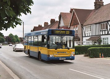 Metrobus Dart SLF 391 on 233 at Swanley Garage, June 2004