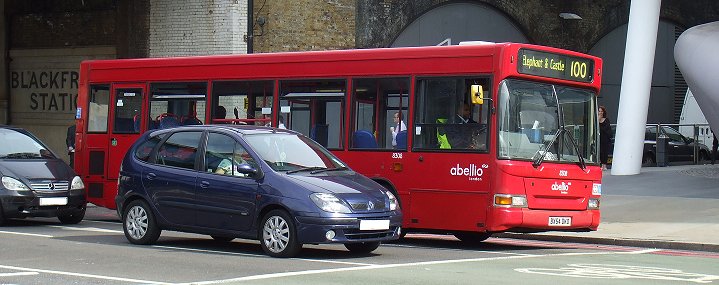 8308 on 100 passes Southwark Station