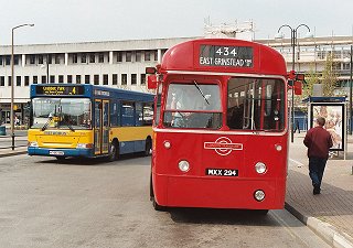 RF406 and Dart 296 at Crawley Bus  Stn