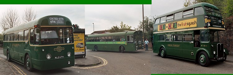 RF679, RP21 and RT3148 at East Grinstead Station (composite picture)