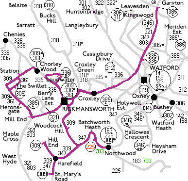309/361 route map