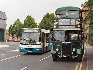 old and new 395s at Hertford