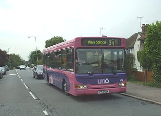 uno101 a leaves Hertford on 341