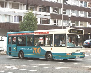 Arriva 3495 heads for Stevenage on 700