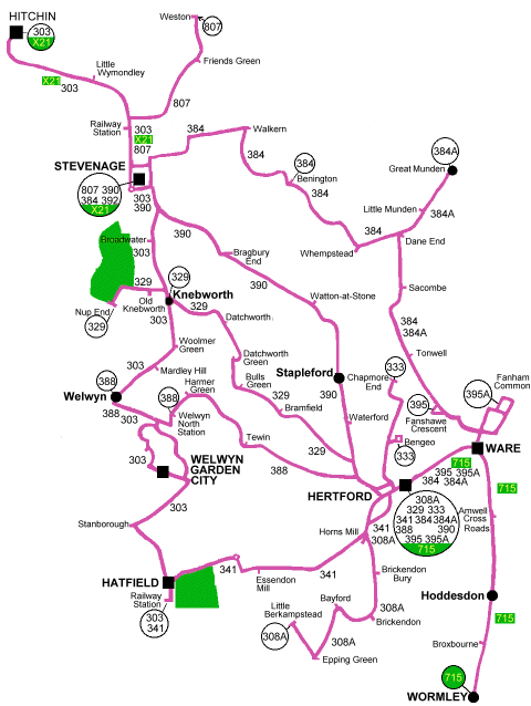 Routes map