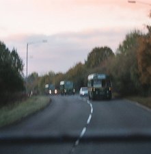 along the A413 at dusk