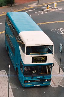 L215 in Bircherley Green bus station, Hertford, June 2005
