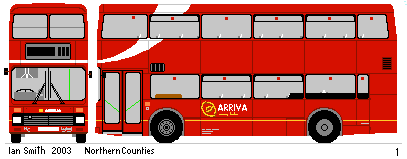 Arriva London North-East Olympian drawing