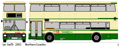 County Bus Olympian drawing