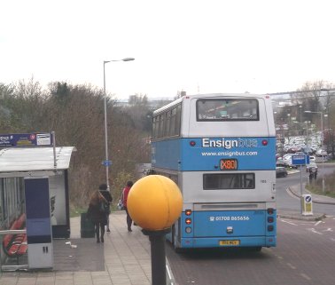 105 on X80, Greenhithe Stn