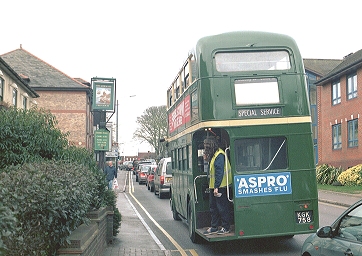 RT1499 crawls up the hill.
