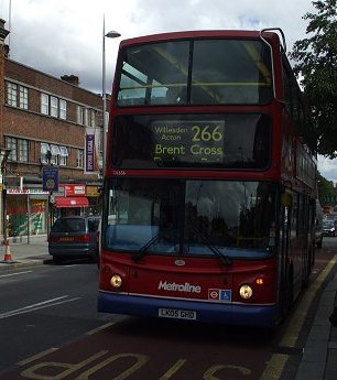 TA 656 on 266 to Brent Cross, East Acton, September 2010