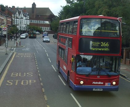 TA 659 on 266 to Hammersmith, East Acton, September 2010