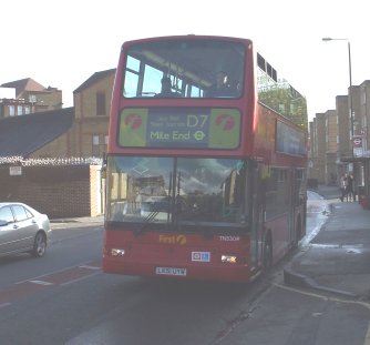 TNL33019 heads for Mile End, October 2007
