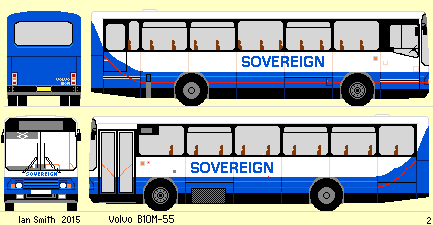 Volvo B10M-55 PS sketch