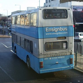 Ensignbus 156 on railway work