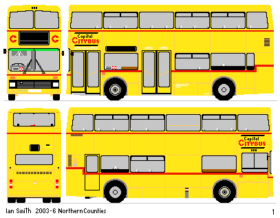 Palatine I 2-door drawing, yellow