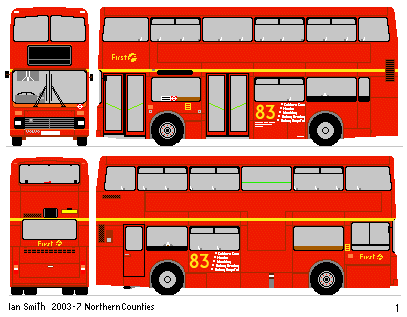 Palatine I 2-door drawing, red