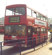 NV108 on 75 at Lewisham Bus Stn, March 2000