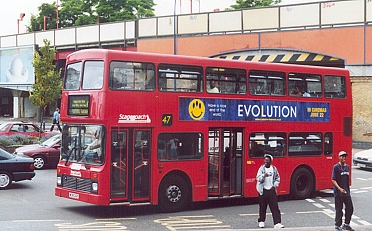 VN36 on 75 at Lewisham Bus Stn, March 2000