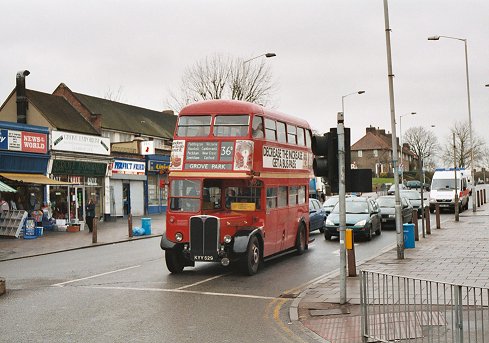 RT1702 at the top of Downham Way